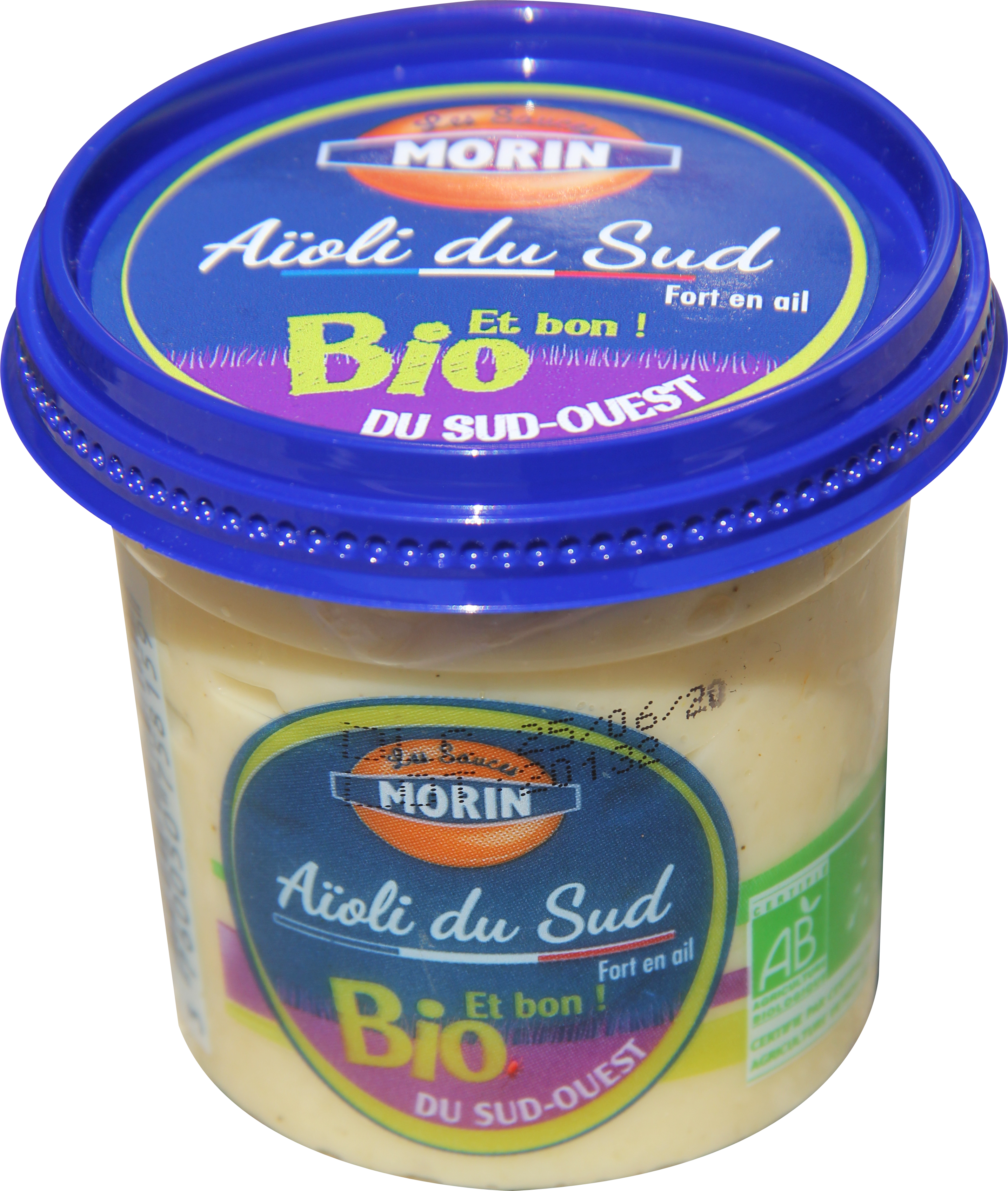 Sauce Aïoli du Sud Bio 110g Les Sauce Morin - sauce artisanale bio avec graines de tournesol du Sud Ouest et ail de Lautrec - Aïoli du sud bio