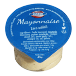 Dosette de 25g individuelle de mayonnaise maison - sauces destinées aux professionnels : poissonniers, restauration, food-truck, grande distribution, festivals