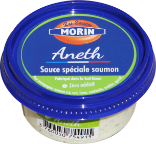 Sauce aneth 60g Les Sauce Morin - sauce sans conservateurs pour accompagner saumon cru, saumon fumé, sandwichs, crudités, apéritifs - aneth