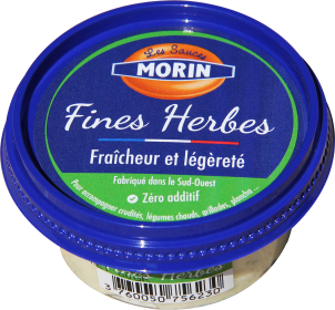 Sauce fines herbes 60g Les Sauce Morin - sauce fraîche légère pour accompagner crudités, légumes chauds, grillades, planchas - fines herbes