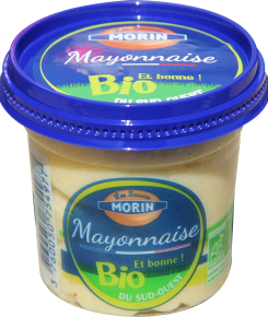 Sauce mayonnaise Bio 110g Les Sauce Morin - sauce artisanale bio avec graines de tournesol du Sud Ouest- fabrication 100% du Sud-Ouest et 100% bio - mayonnaise bio